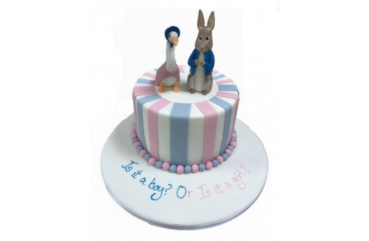 Peter Rabbit & Jemima Puddle-Duck Stripes Cake